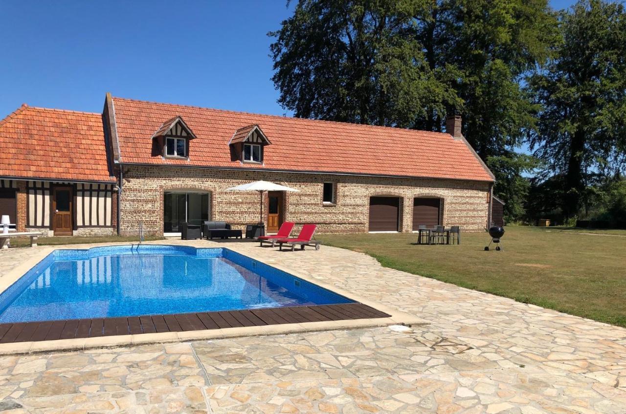 Clos Celeste - Campagne D Etretat Avec Piscine Et Spa Écrainville Dış mekan fotoğraf